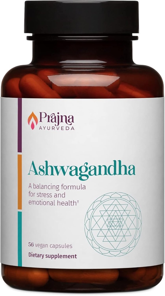 Η Prajna Ayurveda Ashwagandha του Dr. Chaudhary είναι μια φόρμουλα εξισορρόπησης που βοηθά να ηρεμήσουν το μυαλό και το σώμα, έλεγχο κουρέλια στρες, Modulate Κορτιζόλη, υποστήριξη ισορροπία ορμονών, Vegan, χωρίς γλουτένη, οργανικά