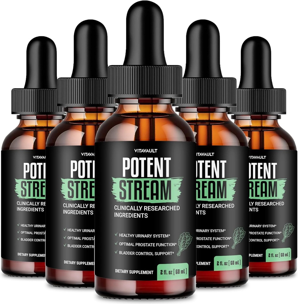 Poent Stream Drops Συμπληρώματα Prostate για τους άνδρες PotentStream Συμπληρώματα Υγείας Prostate για τους άνδρες Poent Stream Drops - Μέγιστη δύναμη με Shilajit και MCT Oil, PoentStream Drops Κριτικές (5 Pack)