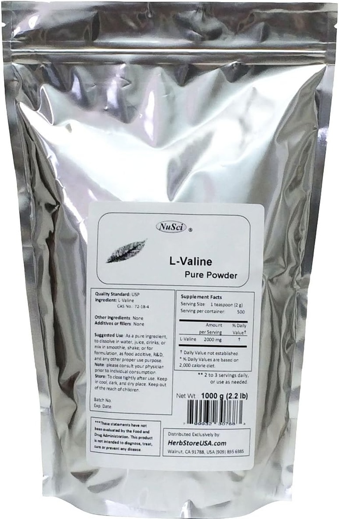 L-Valine Pure Platinum Acid Toz (1000g (2.2 Lb)