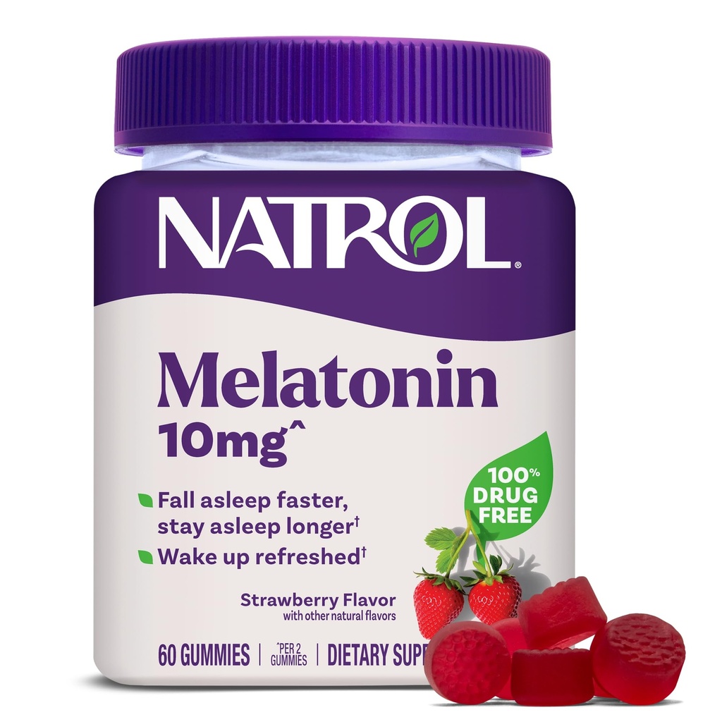 Νατρόλη 10 mg μελατονίνη Gummies Φράουλα Γεύση