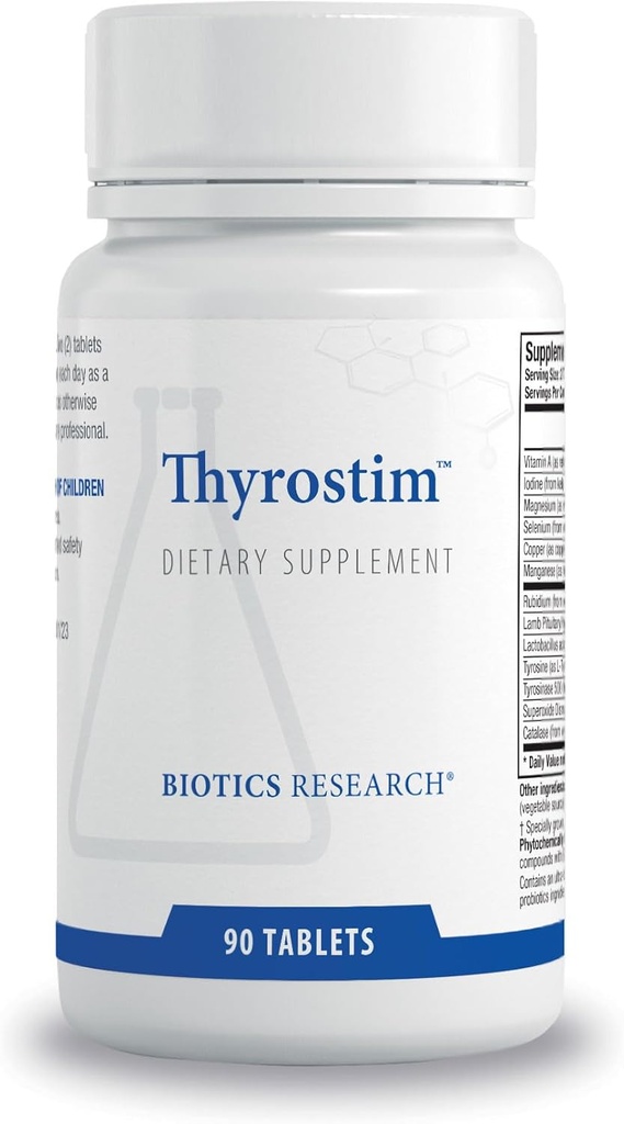 Biotics Research ThyrostimTM – Ενδοκρινική Υποστήριξη, Ισορροπία Ορμόνες Θυρεοειδούς, T3, T4, Βοήθεια Θυρεοειδούς Γήραντος, Ενίσχυση Μεταβολισμού, Βοήθεια στην Πέψη, Υποστήριξη Νευρικού Συστήματος 90 Δισκία