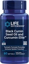Life Extension Black Cumin Tohum Oil and Curcumin Elite, Black Cumin, Turmeric Extract, Immune Health Support, high bioavailability, Whole-Body Health, Gluten Free, Non-GMO, 60 softgels