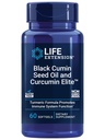 Life Extension Black Cumin Tohum Oil and Curcumin Elite, Black Cumin, Turmeric Extract, Immune Health Support, high bioavailability, Whole-Body Health, Gluten Free, Non-GMO, 60 softgels