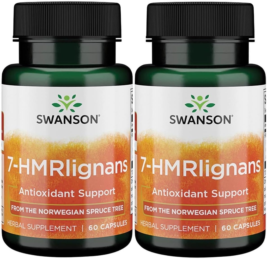 Swanson 7-Hmrlignans from Norwegian Spruce Tree 40 Milligrams 60 Capsules (2 Pack)