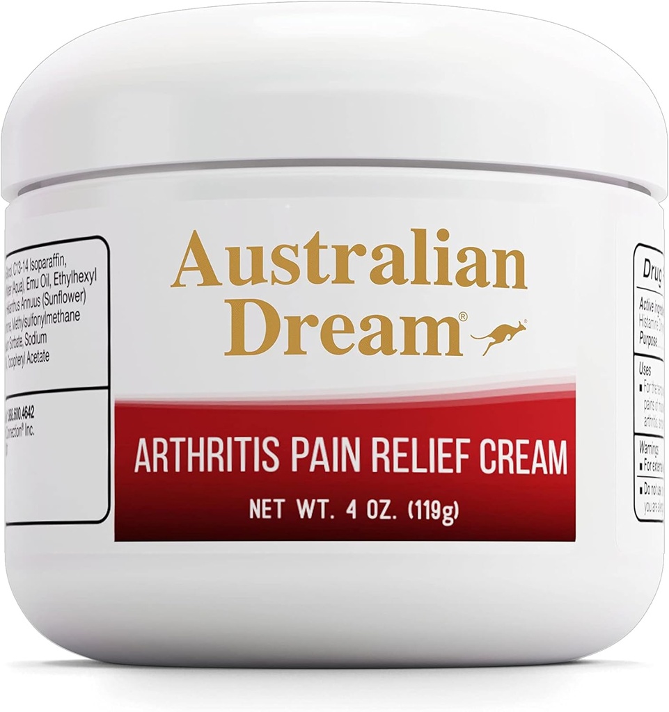 Avustralya Dream Arthritis Pain Relief Cream - Soothing & Non-Grque - Güçlü Topical Arthritis Pain Relief - Kas Aches veya Ortaklar için İyi - 4 oz Jar