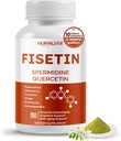 Fisetin 10in-1 Formula - Spermidine Quercetin Resveratrol, Elderberry, Turmeric Non-GMO, Gluten-Free, Soy-Free