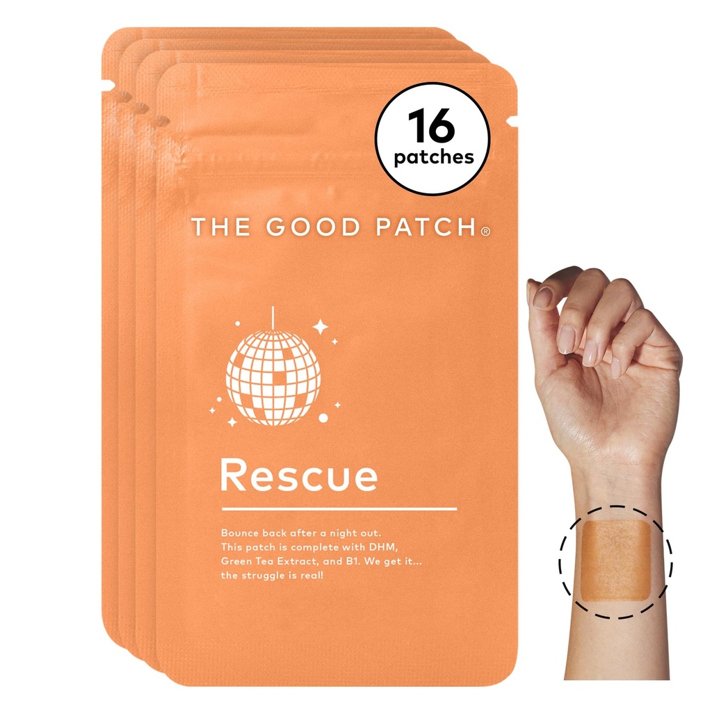 Η καλή Patch Recovery Patch Patch Patch Recovery Patch, φυσικό Patch με DHM, βιταμίνη Β1, και πράσινο τσάι, Plant-Powered Wearable Wellness, Υποστήριξη Μετά από μια Night Out (16 Σύνολο Patches)