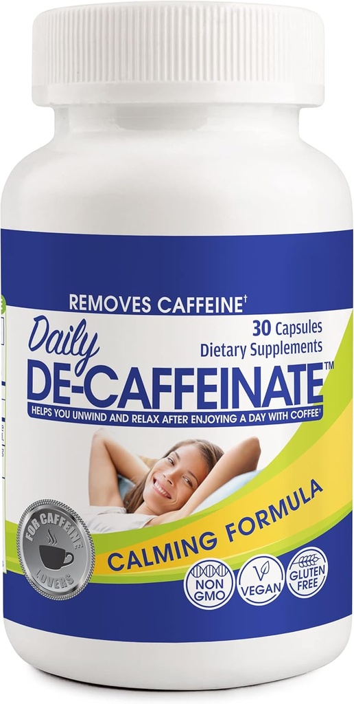 Daily De-Caffeinate: Advanced Caffeine Eliminator Supplement – Φυσική μη εθιστική φόρμουλα που υποστηρίζει χαλάρωση και βαθύ, ξεκούραστο ύπνο