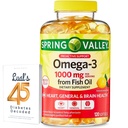 Ωμέγα-3 από το Fish Oil Heart General & Brain Health Dietary Supplement Softgels, 1000 mg, 120 Count Bundle με 45 Διαβήτη Αποκωδικοποιημένο
