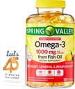 Ωμέγα-3 από το Fish Oil Heart General & Brain Health Dietary Supplement Softgels, 1000 mg, 120 Count Bundle με 45 Διαβήτη Αποκωδικοποιημένο
