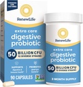 Yeni Yaşam Ekstra Bakım Digestive Probiyotik Capsules, 50 Milyar CFU Garantili, Daily Supplement Supports Immune, Digestive, Respiratory Health (1), L. Rhamnosus GG, Dairy, Say ve Gluten-Free, 90 milyar CFU Garantili, Daily Supplement Supports Immune, Digestive, Respiratory Health (1), L. Rhamnosus GG, Dairy, Say ve Gluten-Free, 90
