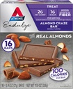 Atkins Endulge, Almond Craze Bar, 2g Net Carbs, 1g of Sugar, Good Source of Fiber, Keto Friendly, 16 Count Count