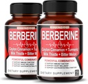 8 in 1 Berberine Supplement - Per Capsule Provides - Support Digestion, Immunity - Ceylon Cinnamon, Milk Thistle, Turmeric, Bitter Melon