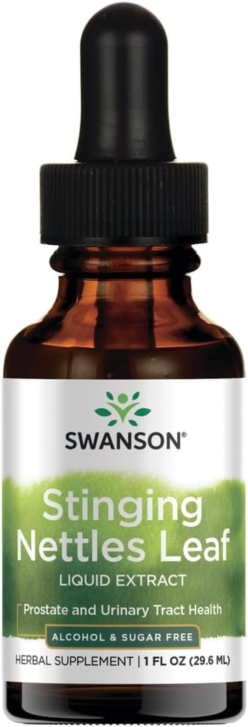 Swanson Nettles Leaf Liquid Extract Alkol ve Sugar-Free 1 fl Ounce (29.6 ml) Sıvı