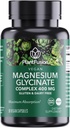 PlantFusion Vegan Magnezyum Glycinate Kompleksi 400 mg - Yüksek Absorpsiyon ve Bioavailability - Chelated - Supports Muscle Relaxation, Sleep, Cardio Health, Stress Relief, and Energy Production - Non GMO