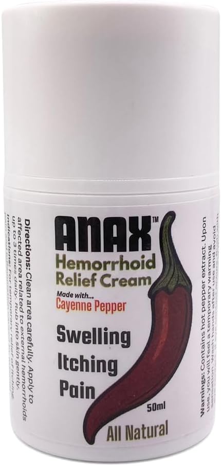 Anax Natural Hot Peper Cream Βοηθά την πρωκτική φαγούρα, τον πόνο και τη φλεγμονή που σχετίζονται με αιμορροΐδες