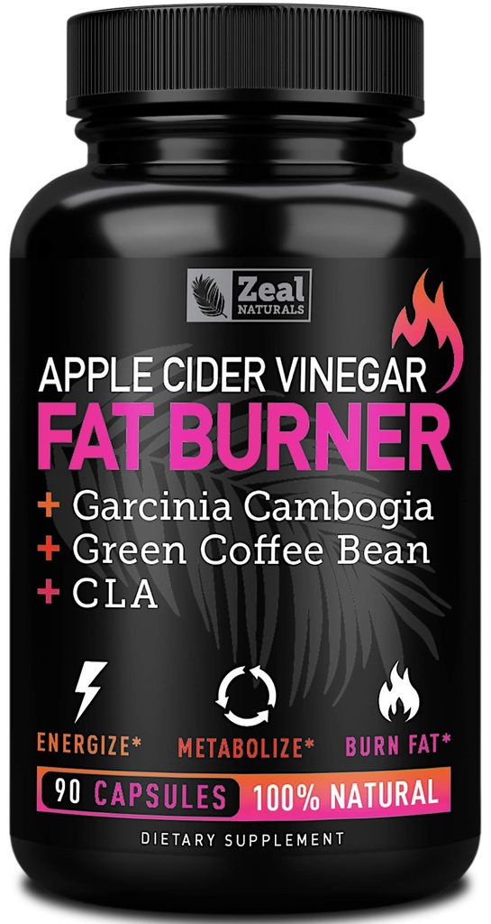 Apple Cider Vinegar Kilo Management Pills for Women - Garcinia Cambogia + w. CLA & Green Coffee Bean Green Tea
