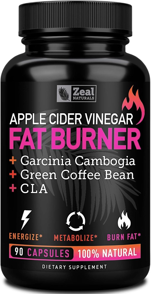 Apple Cider Vinegar Kilo Management Pills for Women - Garcinia Cambogia + w. CLA & Green Coffee Bean Green Tea