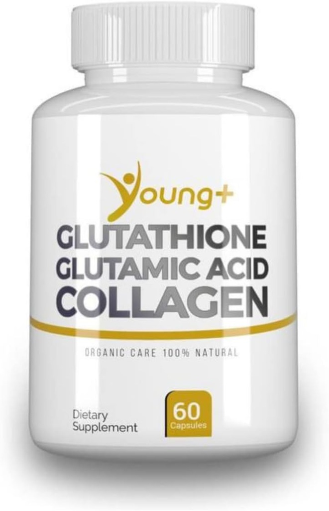 Genç+ Glutathione, Glutamic Acid ve Collagen. Antioksi Supplement - 1000 mg, 60 Capsules