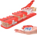 Ekstra Büyük Haftalık Pill Organizer - Su 7 Günlük Pill Box, Portatif Vitamin & Supplement Case, Open Design, Ideal for Travel a nd Daily Drug Management (Red)
