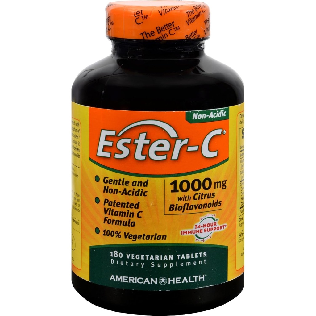 Citrus Bioflavonoids ile Amerikan Sağlık Ester-C'nin 4 Paketi - 1000 mg - 180 Vegetarian Tabletler