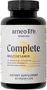 Yetişkin Erkekler ve Kadınlar için Günlük Multivitamin - Çinko, Biotin, Iodine, Chromium, B6, B12, C, D, E - Tamam Immune & Enerji Desteği - 60 Capsules