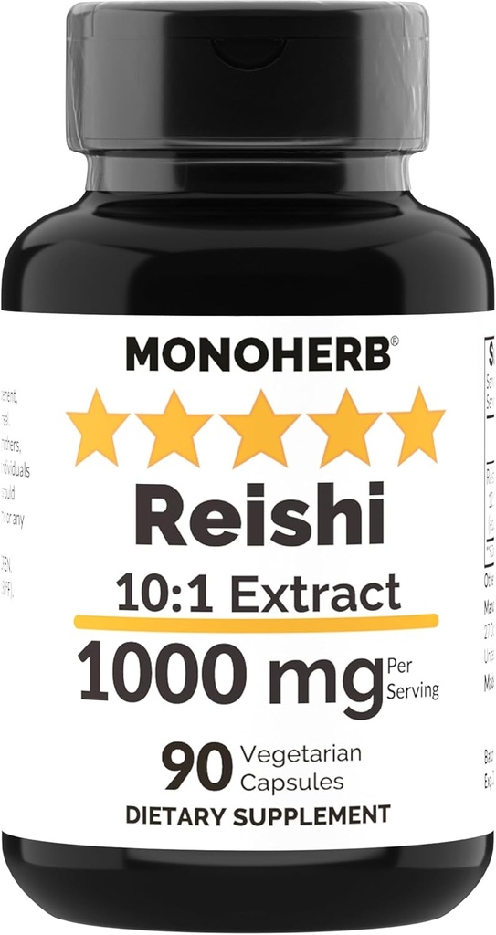 MONOHERB Reishi Mushroom Extract 1000 mg - 90 κάψουλες χορτοφάγων
