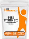BulkSupplements.com Pure Vitamin B12 Toz - Cyanocobalamin, B Supplements, Cyanocobalamin B12 Supplement - Pure Product, multiple Services, 50g (1.8 oz) (Pack of 1)