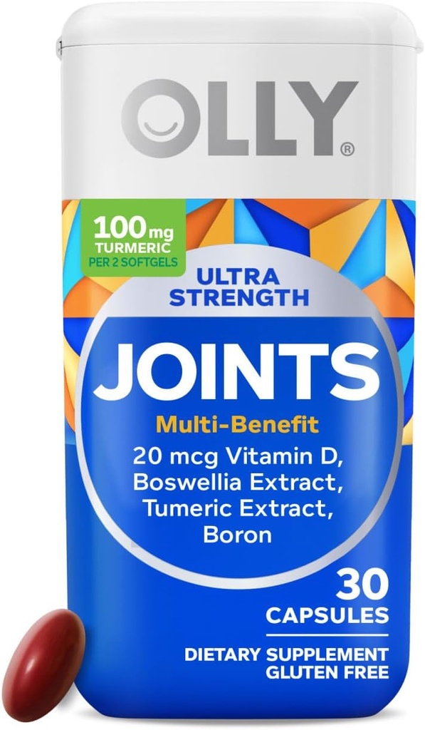 OLLY Ultra Ortak Softgels, Boswellic Extract, Turmeric, Vitamin D, Boron, 30 Day Supply - 30ct