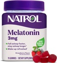 Natrol Melatonin Gummies, Sleep Support for Yetişkinler, 3 mg Melatonin Supplement for sleep, 70 Strawberry-Flavored Gummies, Up to a 70 Day Supply