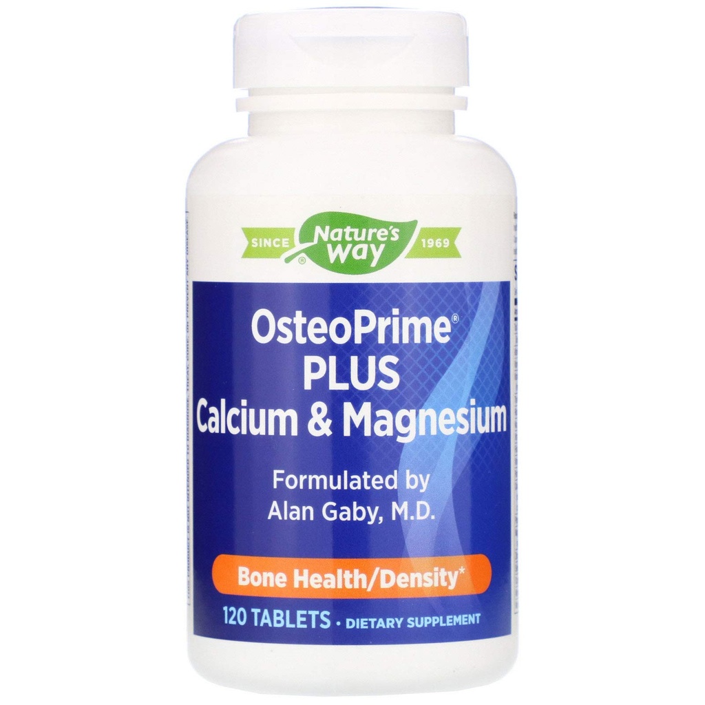 Nature's Way OsteoPrime PLUSuba & Magnezyum, Bone Health & Muscle Function*, Vitamins D3 & K2 ile Vegetarian, 120 Tablet