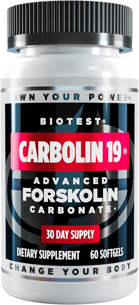 Biotest Carbolin 19 – Longer-Lasting Forskolin για την απώλεια λίπους & τη μεταβολική απόδοση, * 30 εξυπηρετήσεις – 60 Softgels