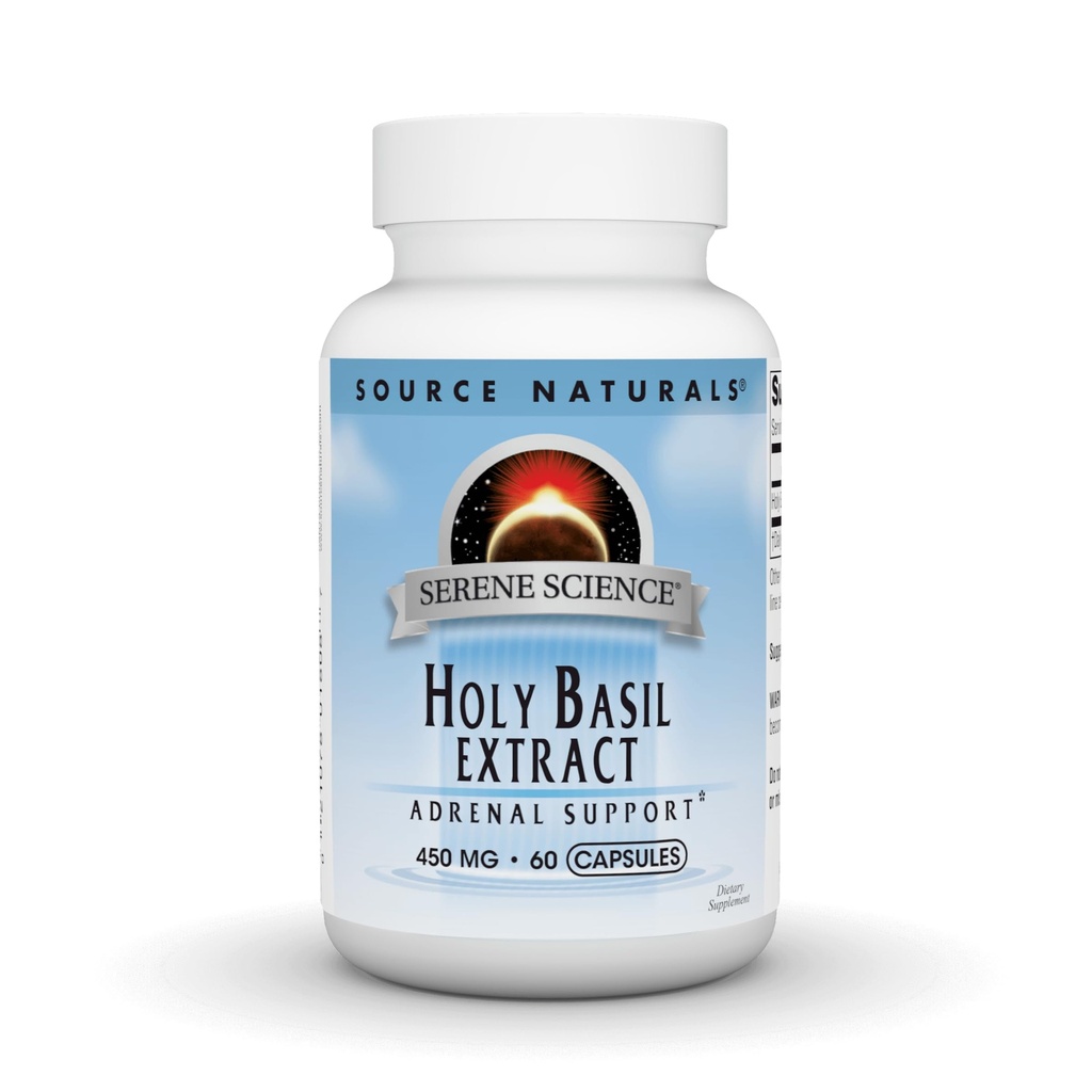 Πηγή Naturals Serene Science Holy Basil Extract, Adrenal Support* 450 mg - 60 κάψουλες