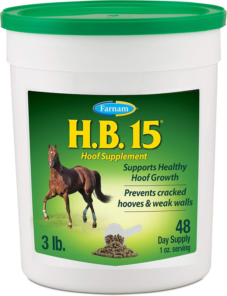 Farnam HB 15 Hoof Supplement, Sağlıklı büyüme 3 pound, 48 Gün Supply