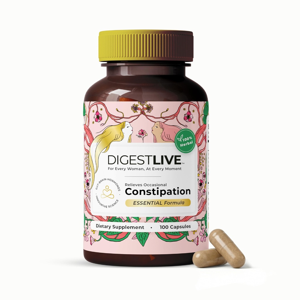 Laxative, Constipation Relief for Women - Stool Softener -% 100 Doğal - 100 Capsules - Kadın Koloni Temiz, Detox - Gaz ve Bloating Relief - Vegan, Gluten ve GMO Free