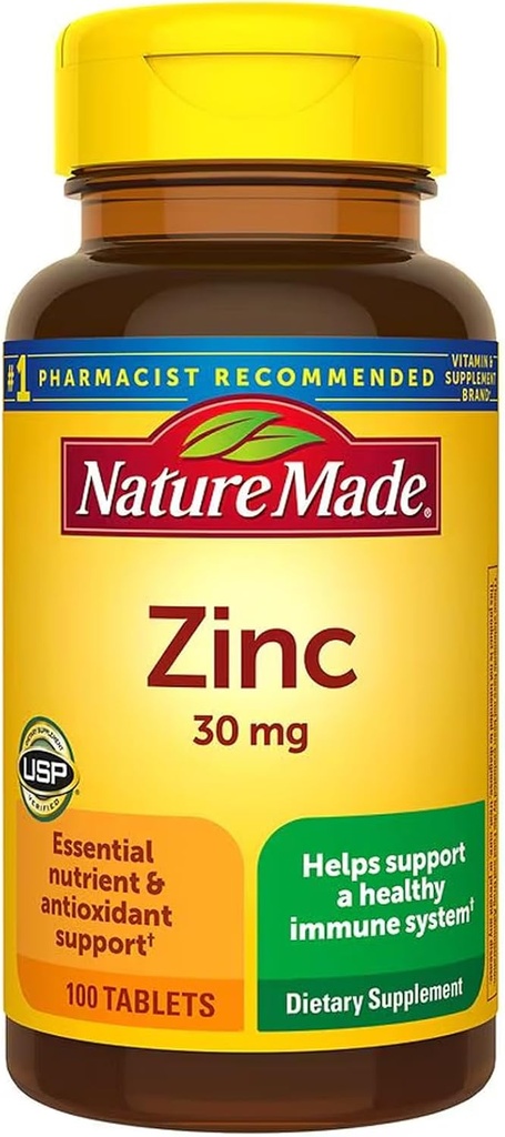 Nature Made Zinc 30 mg (πακέτο των 4)