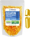 XPRS Nutra Boyutu 1 Boş Kapsüller - 500 Kont Boş Gelatin Capsules - Pills DIY Capsule - Pure Bovine Pill Gel Caps For Do-It- Yourself Supplements (Gold)