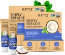 Matys Organic Απλά αναπνεύστε Nasινικό αλοιφή για ξηρούς μυς & Noθούνια Λόγω Αλλεργίας, Μύτης Αιμορραγία, CPAP & συσκευή οξυγόνου Ερεθισμός, Καθαρό ορό Εναλλακτική για Ενήλικες & Παιδιά, 2 Πακέτο, 0.5 oz Κάθε μία