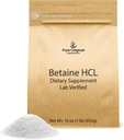 PURE ORIGINAL INGREDIENTS Betaine HCL 1 lb, Nomixs or Fillers, Lab-TY Supplement Supplement