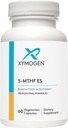 XYMOGEN 5MTHF ES - 17.000 mcg DFE - Bioaktif Folate Supplement as Quatrefolic - Mood, Cardiovascular + Metilasyon Desteği - L Me Me Metil Folate as L Torchfolate (60 Capsules)