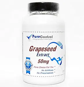Grapeseed Extract 50 mg // 100 Capsules // PureMA Supplements tarafından Saf //