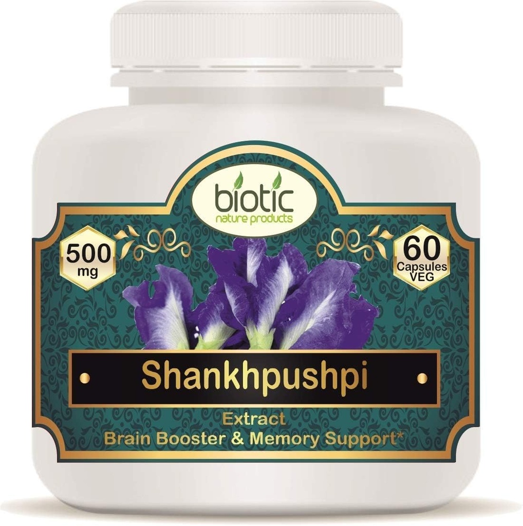 Veena Biotic Shankhpushpi Κάψουλες Εκχύλισμα 500mg - 60 κάψουλες Veg