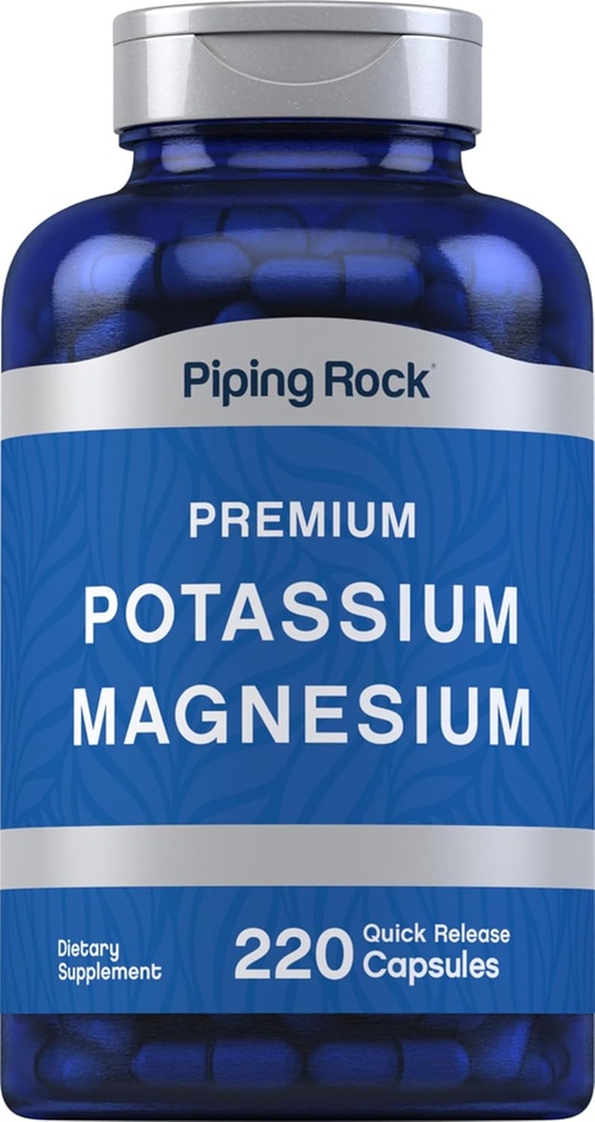 Piping Rock Pyum Magnezyum Supplement | 220 Capsules | Non-GMO, Gluten Free Premium Kompleksi