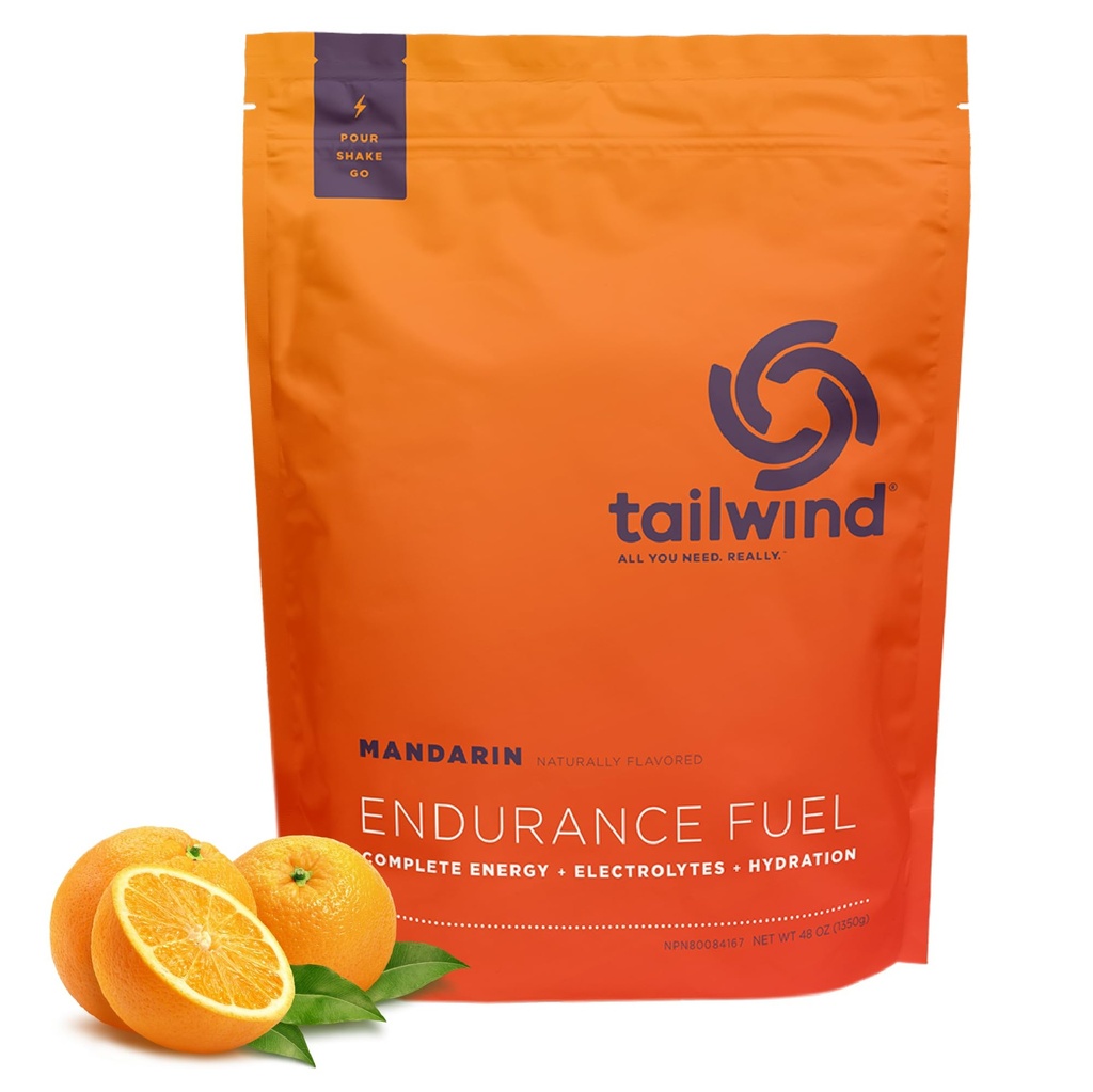 Tailwind Beslenme Endurance Yakıt, Carbohidrat & Electrolyte Sports Drink Mix Toz, Gluten-Free, Vegan, Mandarin, 50 Hizmetler
