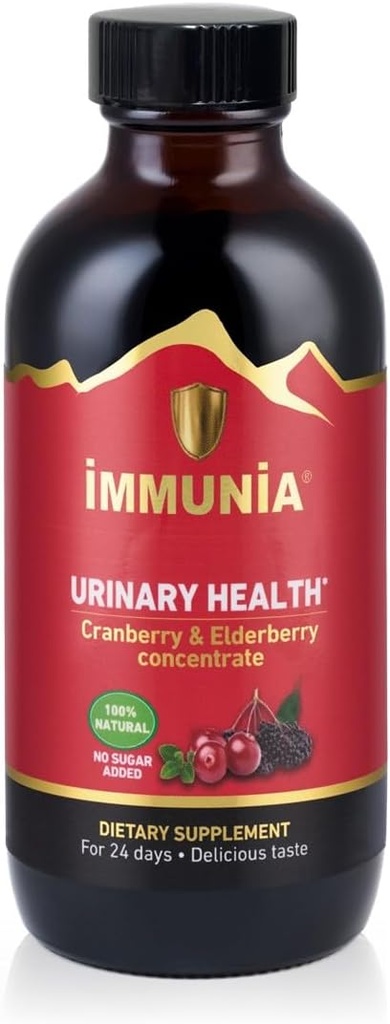 Immunia Urinary Health. Cranberry & Elderberry Urinary Enfeksiyonlarının Önlenmesi için yoğunlaşır. Doğal. 5 ml/Day. (1-Pack)