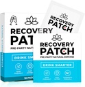 Recovery Patches 10 Pack - Uyanın %100 Doğal Malzemeler Patch - Bireysel olarak yuvarlandı, Skin-Friendly & Water - Gelişmiş Sabah Formula Formula