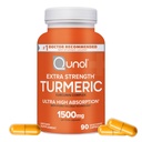 Turmeric Curcumin Capsules, Qunol with Ultra High Abxia 1500 mg, Ortak Destek, Diyet Supplement, Ekstra Kuvvet, 90 Vegetarian Capsules