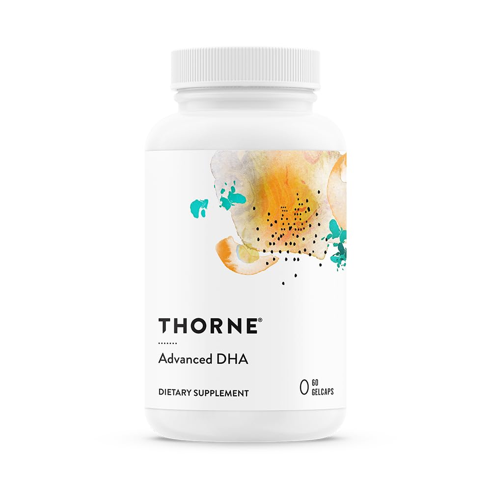 THORNE - Advanced DHA - Omega-3 Fish Oil Supplement with EPA & DHA in Triglyceride Form - Supports Brain, Nerve, Eye, Blood Vessel & Heart Health* - Third-Party Certified - Gluten-Free - 60 Softgels