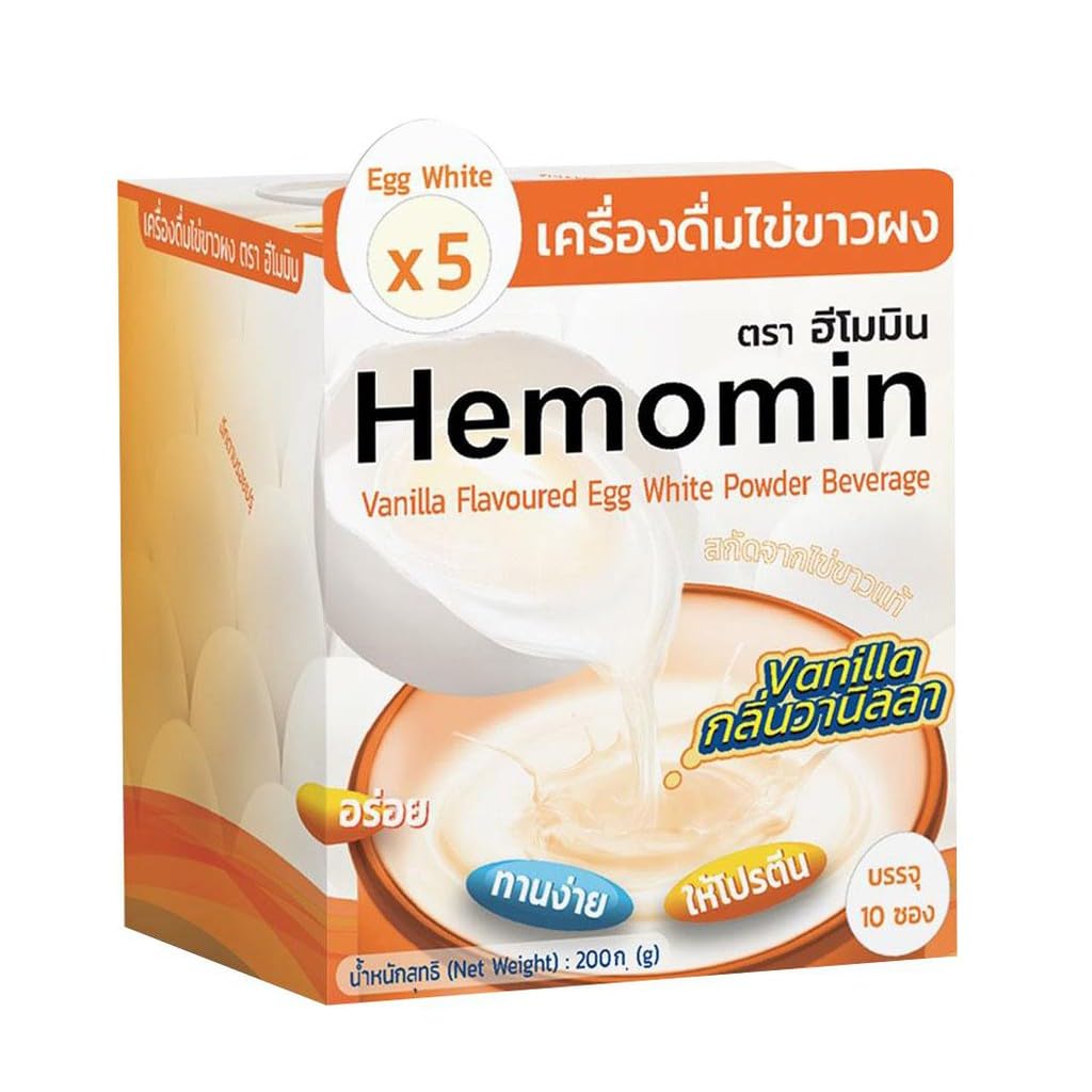HEMOMIN Vanilla Flavor Egg White Toz İçecek 200g (10 Sachets x 20g)