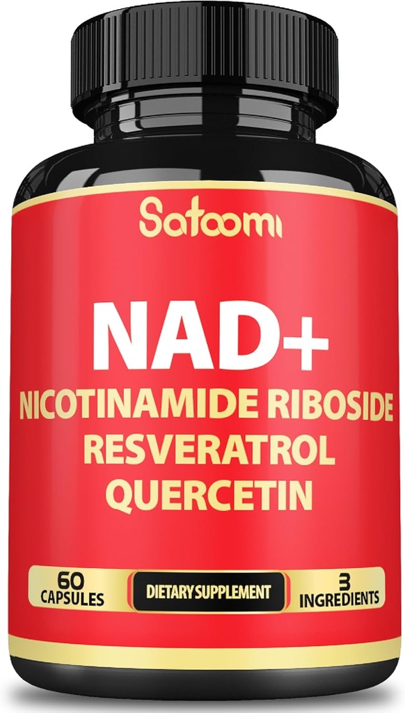 Συμπλήρωμα Satoomi NAD με Nicotinamide Riboside NR, Resveratrol, Quercetin - 60 Count - 30 Ημέρες